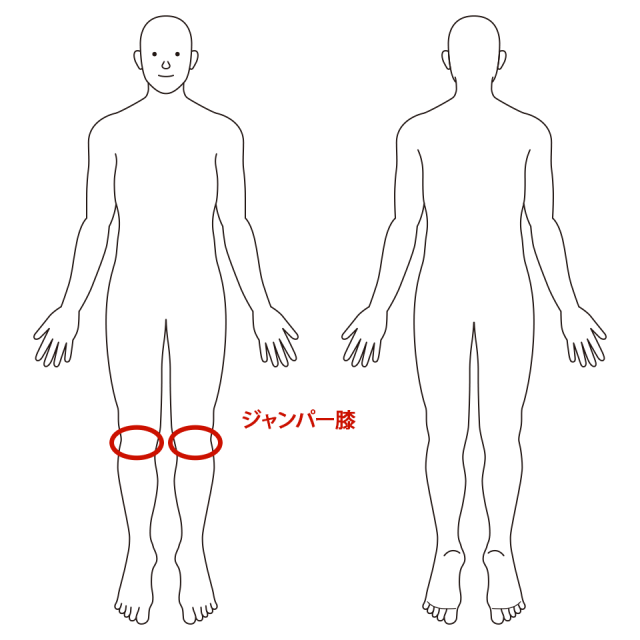 両膝のお皿の下