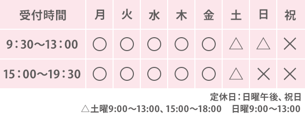 沓谷本院営業時間